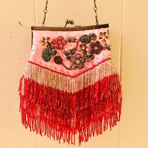 Hand-Beaded Clutch Purse